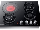 Hot plate with gas hob