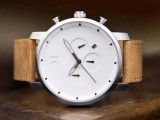 Mens Simple Chronograph Analogue Brown Quartz Watch