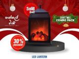 5 Pcs LED Fireplace Style Lantern Combo Pack
