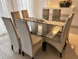 Mahoigani Dining Table with eight chairs for sale