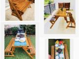 Magic folding table + benches ( 3 in 1)