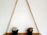 wooden wall plant hanger