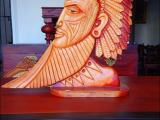 Red indian  Wood creation