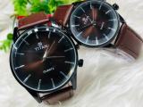 LATHER STRAP COUPLE WATCHES