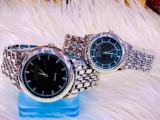 CoupleClassic  Fashion Couple Watch Back Rhinestone Faux Chain Analog Quartz Wrist Watches Lovers