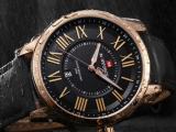 Leather Strap Sports Quartz Wristwatch for Men Watches