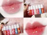 6 Colors Glitter Jelly Lip Gloss Shimmer Liquid