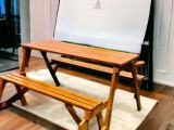 falding teble & bench  (3 in one)