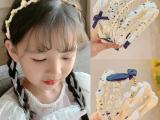 New Children Cute Elegant Pearl Flower Bow Hairbands