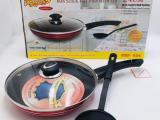 Pigeons Nonnstick Fry pan with glass lid -24cm