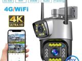 4G Sim Dual Lens 4K Outdoor Wireless Camera