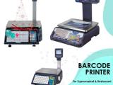 barcode printer scale with date/time setup prices
