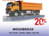truck and container loading 60 ton weighbridge with checked plate