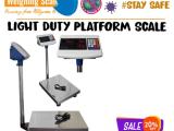 light duty Platform weighing scale with a valid UNBS stamp and a sticker