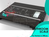 black fashioned household medical bathroom scale