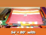 Handloom Bedsheets, Bath towels, Table clothes, serviettes and Batik Sarongs Rs 900 onwards.