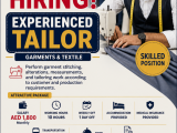EXPERIENCED TAILOR REQUIRED – AJMAN, UAE